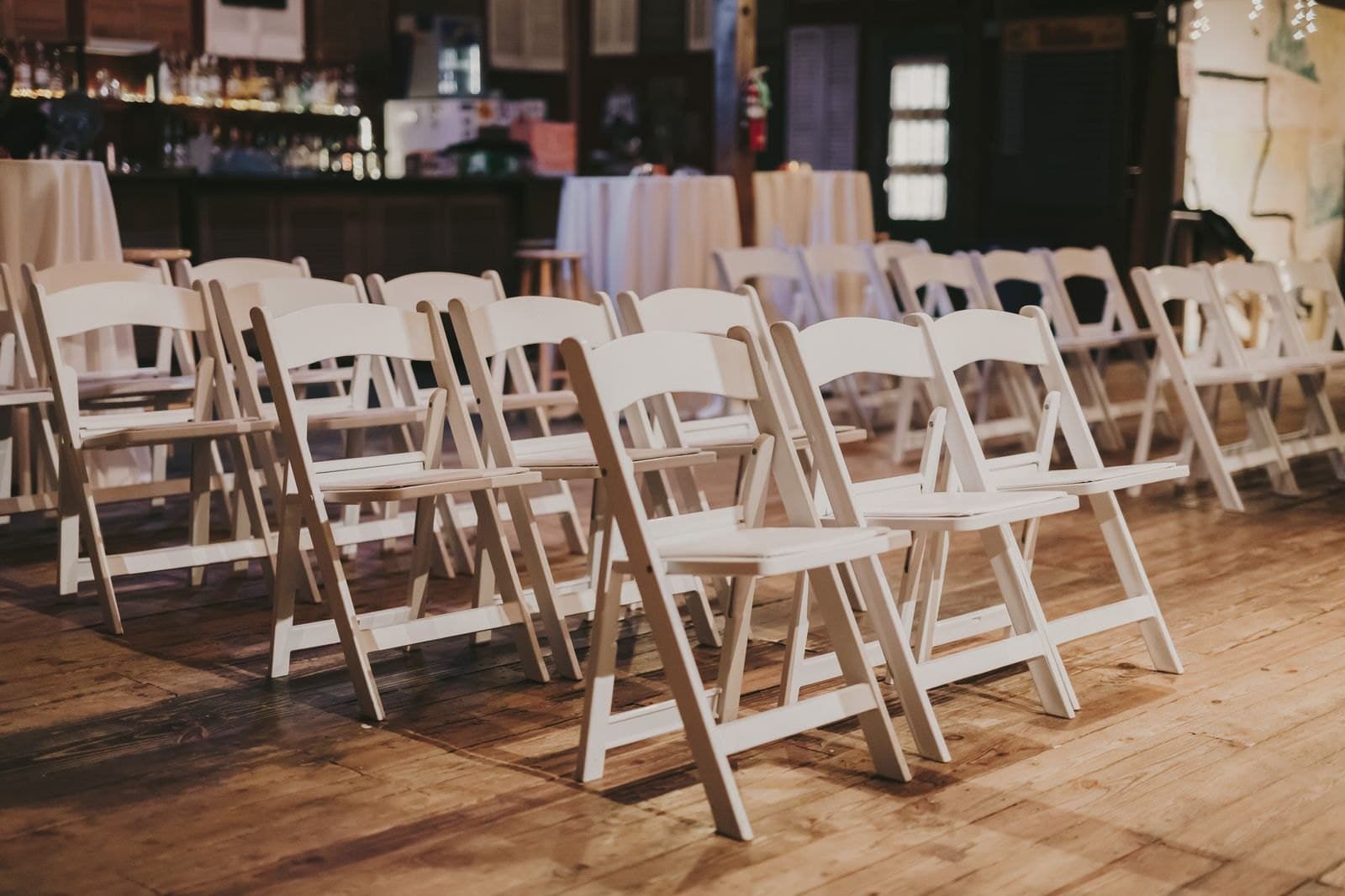 6ft Folding Table with 8 Chairs, Party Set