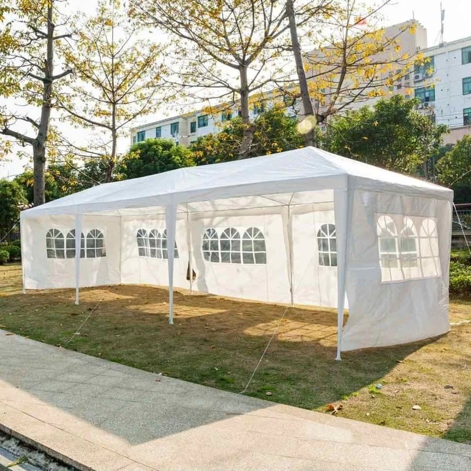 10x30 ft White Party Tent with Sidewalls